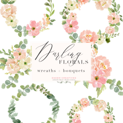 Watercolor Wreath PNG Clipart, Watercolor Flowers Bouquet Background,  Floral Wreath PNG