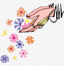 welcome banner transparent png - hand with flower clipart ...