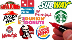 Drawing Logos of World\'s Largest Fast Food Restaurant Chains