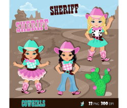 Cute Cowgirl Clipart Pink Western Graphics