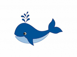 Whale Clipart - Digital Vector Whale, Sea, Ocean, Nautical, Animal ...