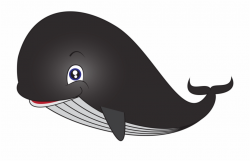 Sperm Whale Cartoon Clip Art - Transparent Background Whale Clipart ...