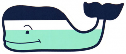 Vineyard Vines Navy, White and Aqua Striped Whale | Laptop Stickers ...