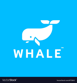 Whale logo abstract trendy flat style icon