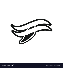 Stylish black and white icon whale logo