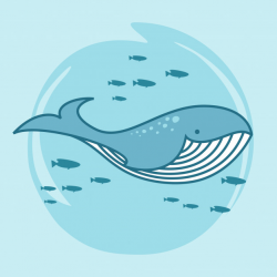 Whale cartoon doodle kawaii cute whale Vector | Premium Download
