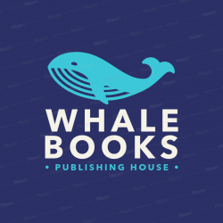 Custom Logo Maker for Publishing Houses with Whale Icons 1265h