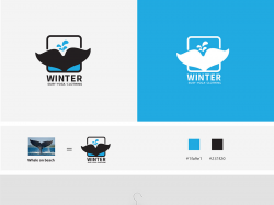Whale Tail Shape Logo by Shashank on Dribbble