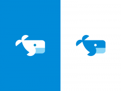 whale / logo design by Deividas Bielskis on Dribbble