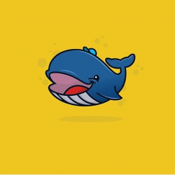 Happy whale logo idea design made by @audreydawnc #logoplace ...