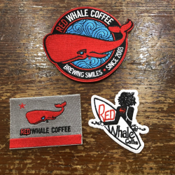 Red Whale Embroidered Patches | Red Whale Coffee | Ethically ...