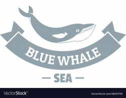 Blue whale logo simple gray style