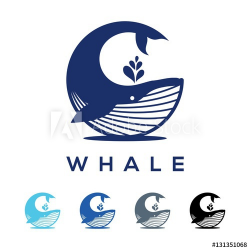 Simple Whale Logo Design Circular - Buy this stock vector ...