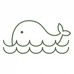 Simple whale icon - Transparent PNG & SVG vector