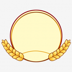 Yellow Wheat Border Illustration, Yellow Border, Round Border, Wheat ...