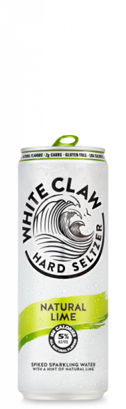 White Claw Natural Lime Hard Seltzer - Brown ...