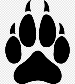 Black paw logo, Gray wolf Cat T-shirt Paw, claw free png ...