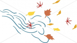 Simple Leaves on Wind | Leaf Clipart