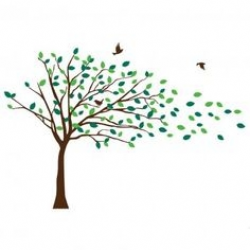 Tree Blowing In The Wind Clipart - Clip Art Library