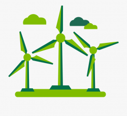 Graphic Of Three Wind Turbines - Wind Mill Clip Art #452461 ...