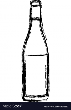 Blurred silhouette wine bottle with label