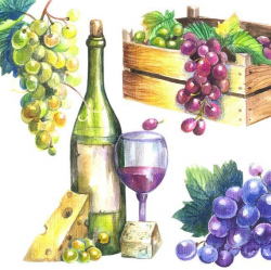 Wine Watercolor Clipart Autumn Watercolor Wedding Wine ...