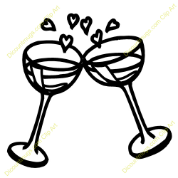 Wedding Champagne Glasses Clipart | Champagne glasses, Clip ...