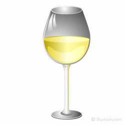 Free White Wine Glass Clipart Image｜Illustoon