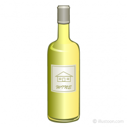 Free White Wine Bottle Clipart Image｜Illustoon