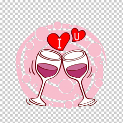 Wine Love Toast Marriage Illustration, wine PNG clipart ...