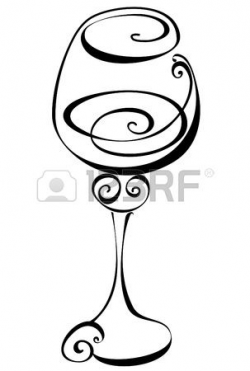 Stock Vector | Wine tattoo, Abstract line art, Wine cookies