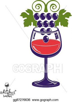Clip Art Vector - Winery theme vector illustration. stylized ...