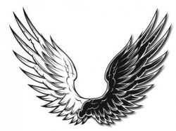 Wing Clipart Black and White - Clip Art Bay