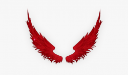 Fallen Angel Clipart Colored Angel Wing - Red Angel Wings ...