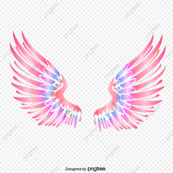 Colorful Angel Wings, Wing, Feather, Hand Painted PNG ...