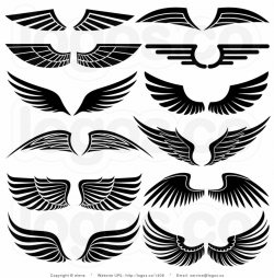 Royalty Free Stock Logo Clipart of Angel Wings | Wings ...