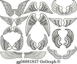 Angel Wings Clip Art - Royalty Free - GoGraph