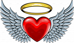 Heart With Wings Clipart | Free download best Heart With ...