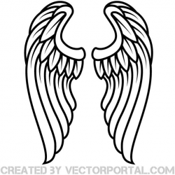 WINGS OUTLINE VECTOR CLIP ART - Free vector image in AI and ...