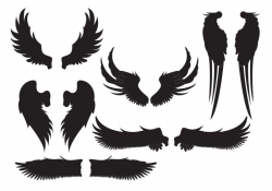 Silhouette Angel Wings - Download Free Vectors, Clipart ...