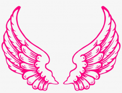 Dark Angel Clipart Feather Wing - Pink Angel Wings Clip Art ...