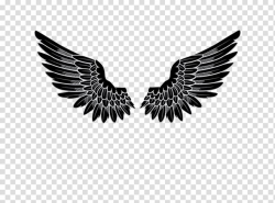 Black wings sticker, Logo Angel, wings transparent ...