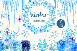 Watercolor Clipart Winter ~ Illustrations ~ Creative Market