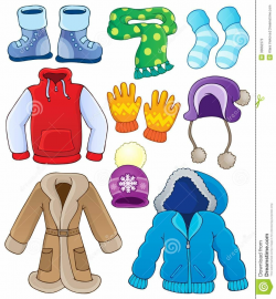 Clip Art Winter Clothes Winter clothin | ZIMA | Zima, Materská ...