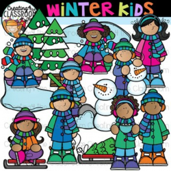 Winter Kids Clipart {Winter Clipart}