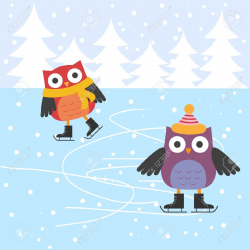 Owl in snow clipart - Clip Art Library