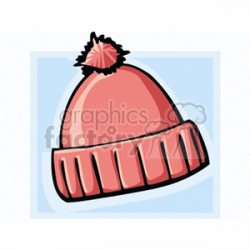 Pink winter hat clipart. Royalty-free clipart # 137518