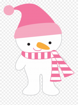 Winter Clipart, Cute Snowman, Snowmen, Pink Hat, - Png Download ...