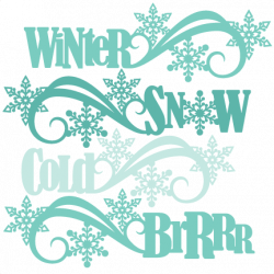 Winter Word Titles SVG scrapbook cut file cute clipart files for ...