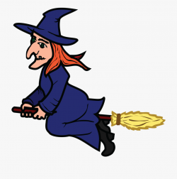 Free Clipart Of A Flying Witch - Clip Art Witch Flying ...